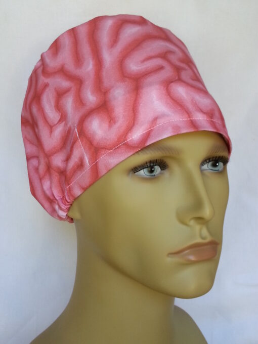 Surgical Scrub Hat Modified Pixie Hat Brains Grey Matter