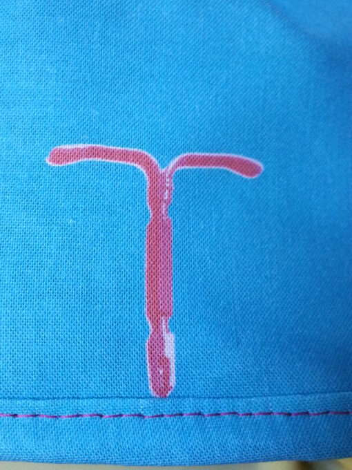 Surgical Scrub Hat Tie in Back IUD blue - Image 4