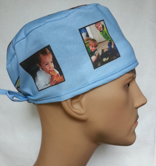 Surgical Scrub Hat Tie in Back Custom Photo hat - Image 7