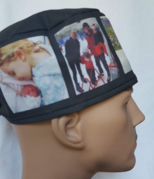 Surgical Scrub Hat Tie in Back Custom Photo hat - Image 6