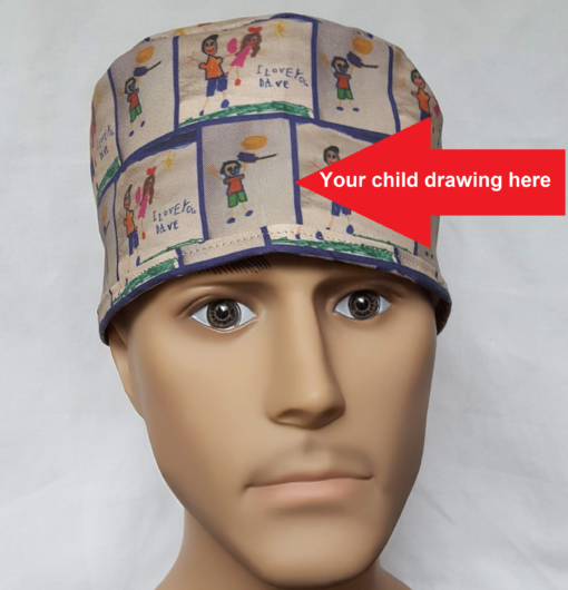 Surgical Scrub Hat Tie in Back Custom Photo hat - Image 4